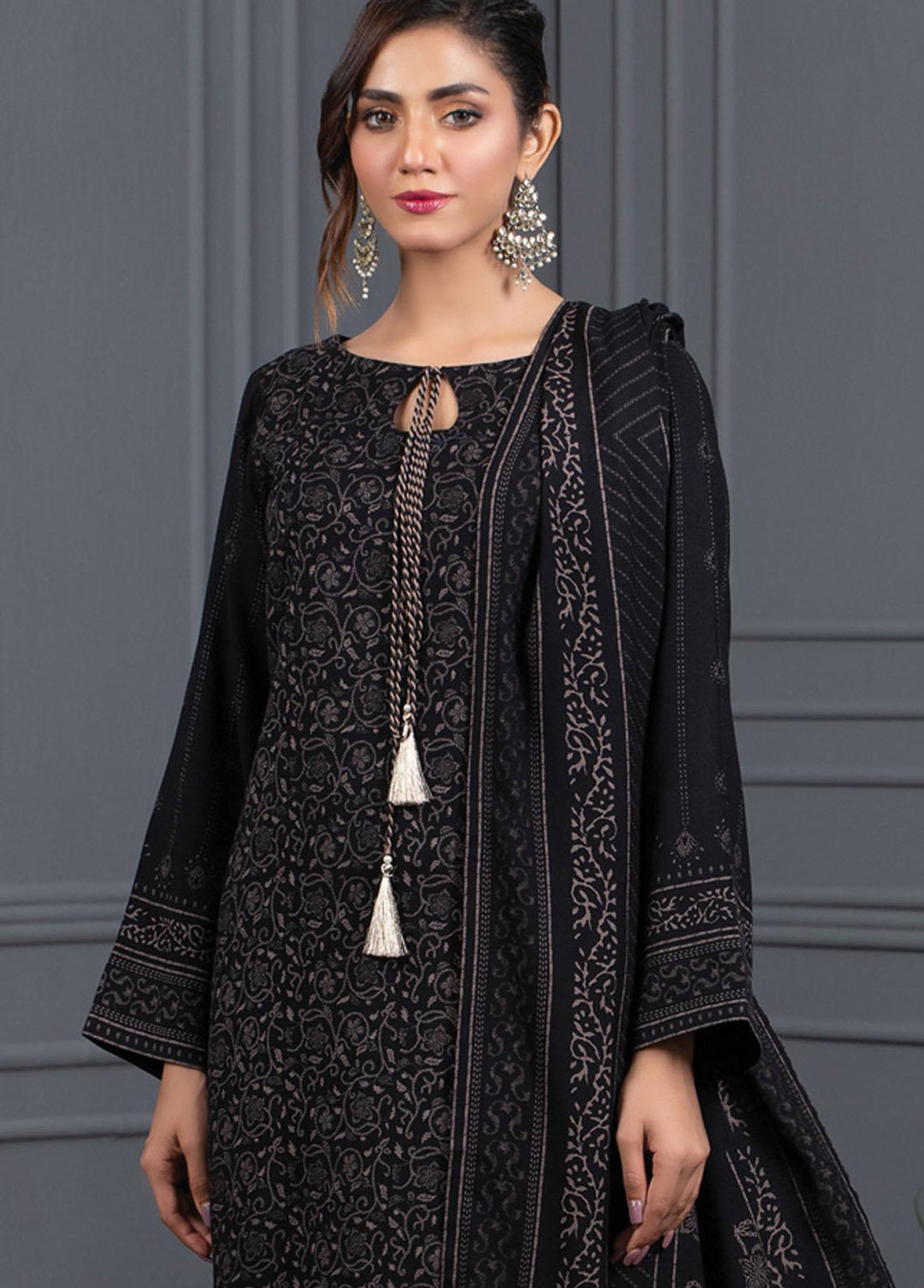 Lakhany Printed Cashmere Wool Suits Unstitched 3 Piece LSM21-CV3 CVC-1032-C - Winter Collection