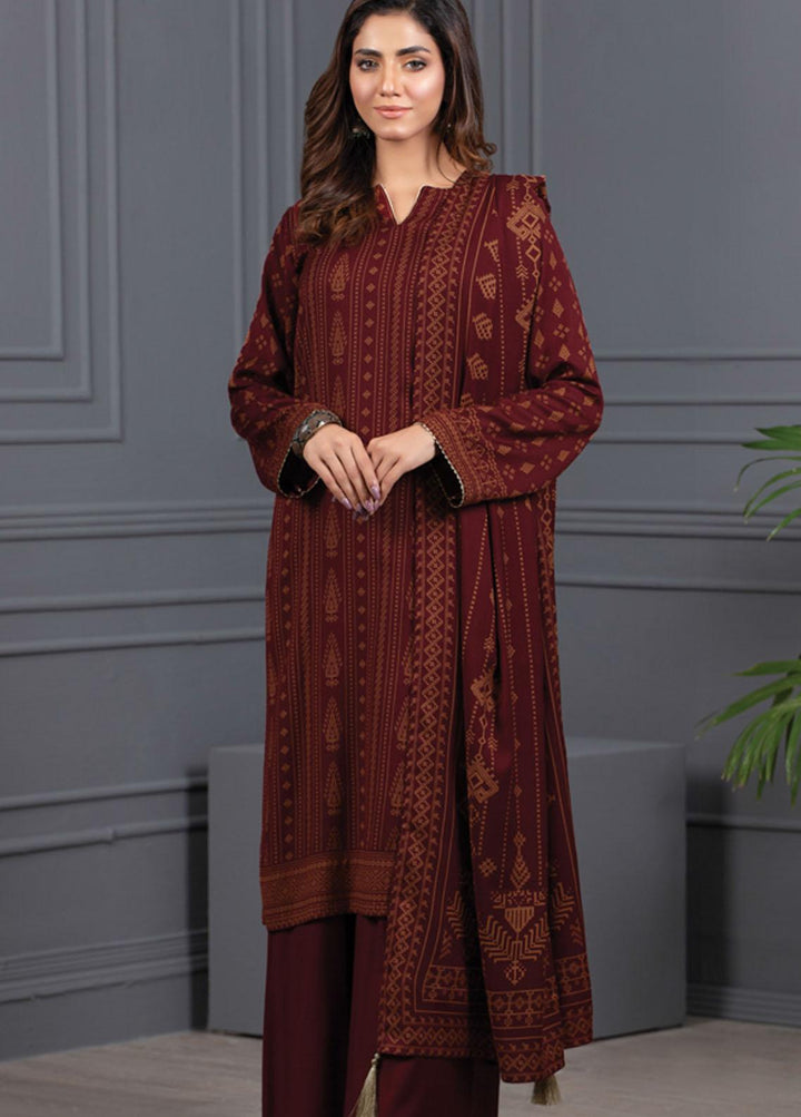 Lakhany Printed Cashmere Wool Suits Unstitched 3 Piece LSM21-CV3 CVC-1033-A - Winter Collection