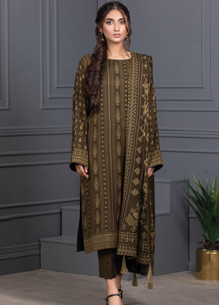 Lakhany Printed Cashmere Wool Suits Unstitched 3 Piece LSM21-CV3 CVC-1033-C - Winter Collection