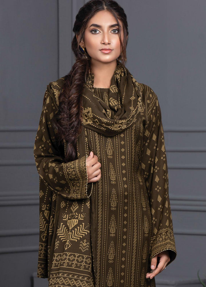 Lakhany Printed Cashmere Wool Suits Unstitched 3 Piece LSM21-CV3 CVC-1033-C - Winter Collection