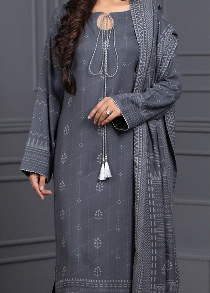 Lakhany Printed Cashmere Wool Suits Unstitched 3 Piece LSM21-CV3 CVC-1034-B - Winter Collection