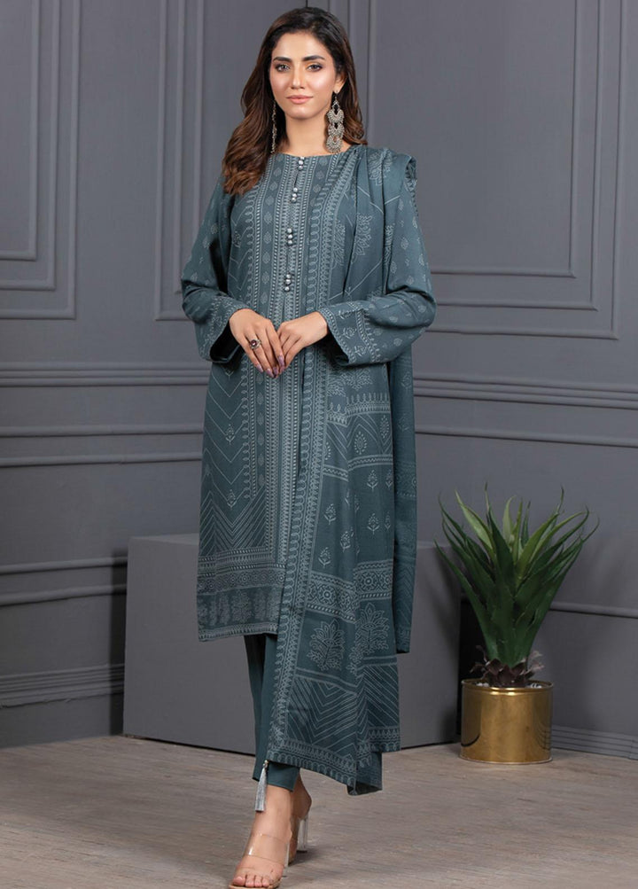 Lakhany Printed Cashmere Wool Suits Unstitched 3 Piece LSM21-CV3 CVC-1035-B - Winter Collection
