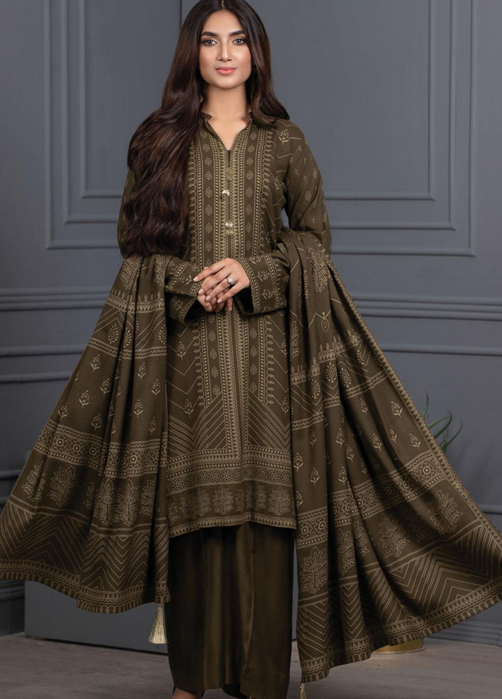 Lakhany Printed Cashmere Wool Suits Unstitched 3 Piece LSM21-CV3 CVC-1035-D - Winter Collection