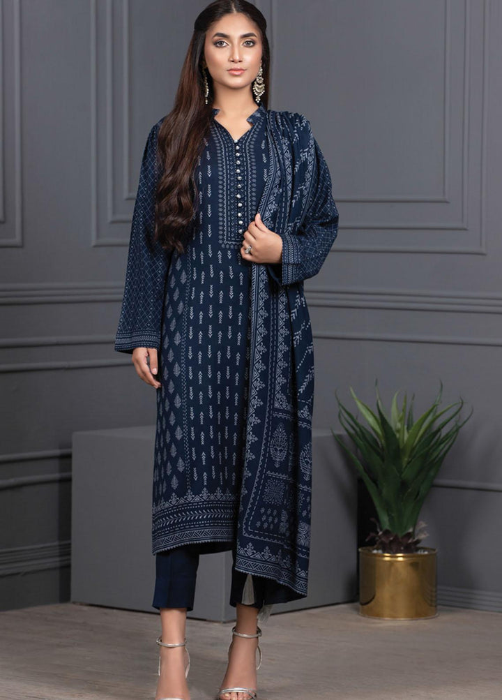 Lakhany Printed Cashmere Wool Suits Unstitched 3 Piece LSM21-CV3 CVC-1036-B - Winter Collection