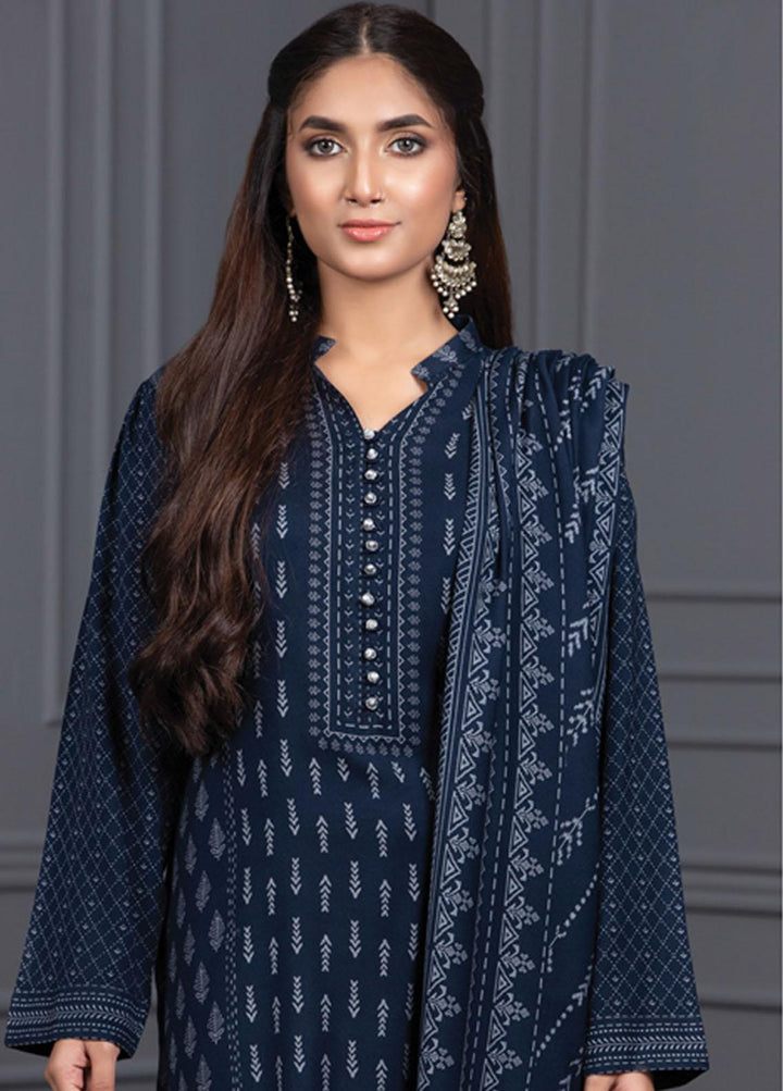 Lakhany Printed Cashmere Wool Suits Unstitched 3 Piece LSM21-CV3 CVC-1036-B - Winter Collection