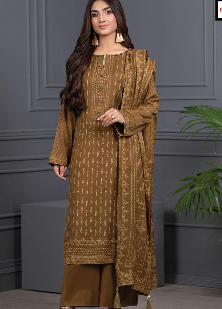 Lakhany Printed Cashmere Wool Suits Unstitched 3 Piece LSM21-CV3 CVC-1036-D - Winter Collection