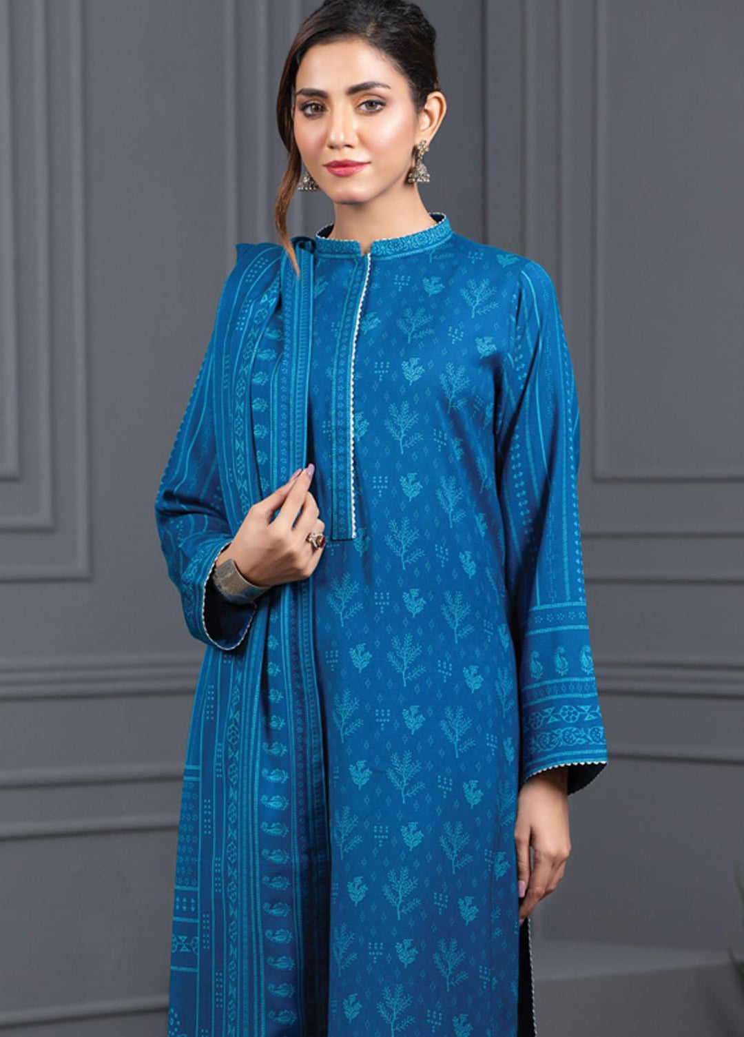 Lakhany Printed Cashmere Wool Suits Unstitched 3 Piece LSM21-CV3 CVC-1037-A - Winter Collection