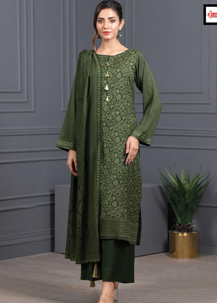 Lakhany Printed Cashmere Wool Suits Unstitched 3 Piece LSM21-CV3 CVC-1038-B - Winter Collection