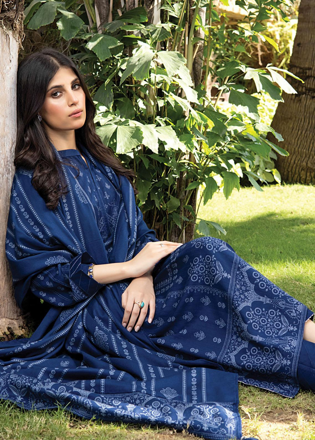 Lakhany Printed Woven Suits Unstitched 3 Piece LSM22-CV2 CVC-1009-A - Winter Collection