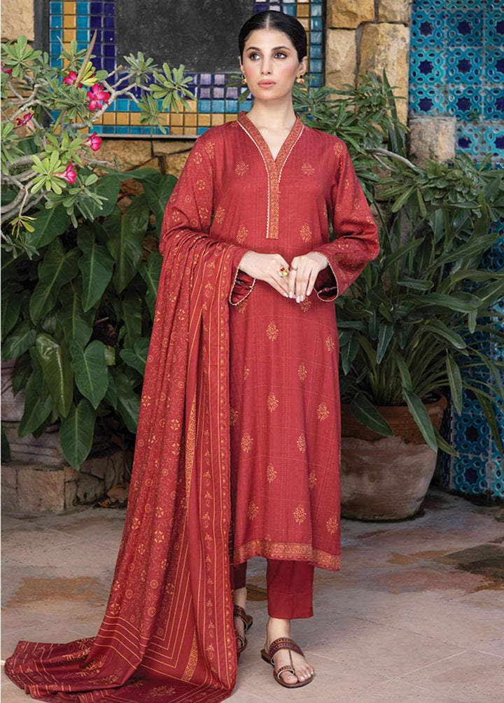 Lakhany Printed Woven Suits Unstitched 3 Piece LSM22-CV2 CVC-1010-A - Winter Collection