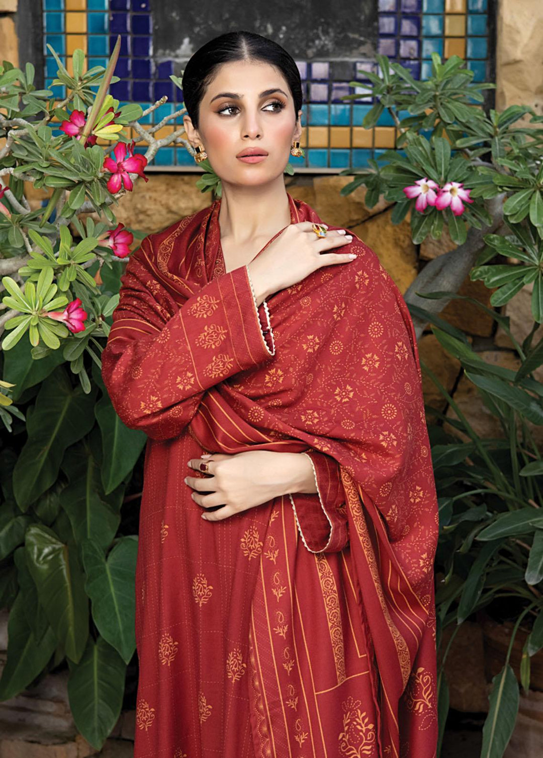 Lakhany Printed Woven Suits Unstitched 3 Piece LSM22-CV2 CVC-1010-A - Winter Collection