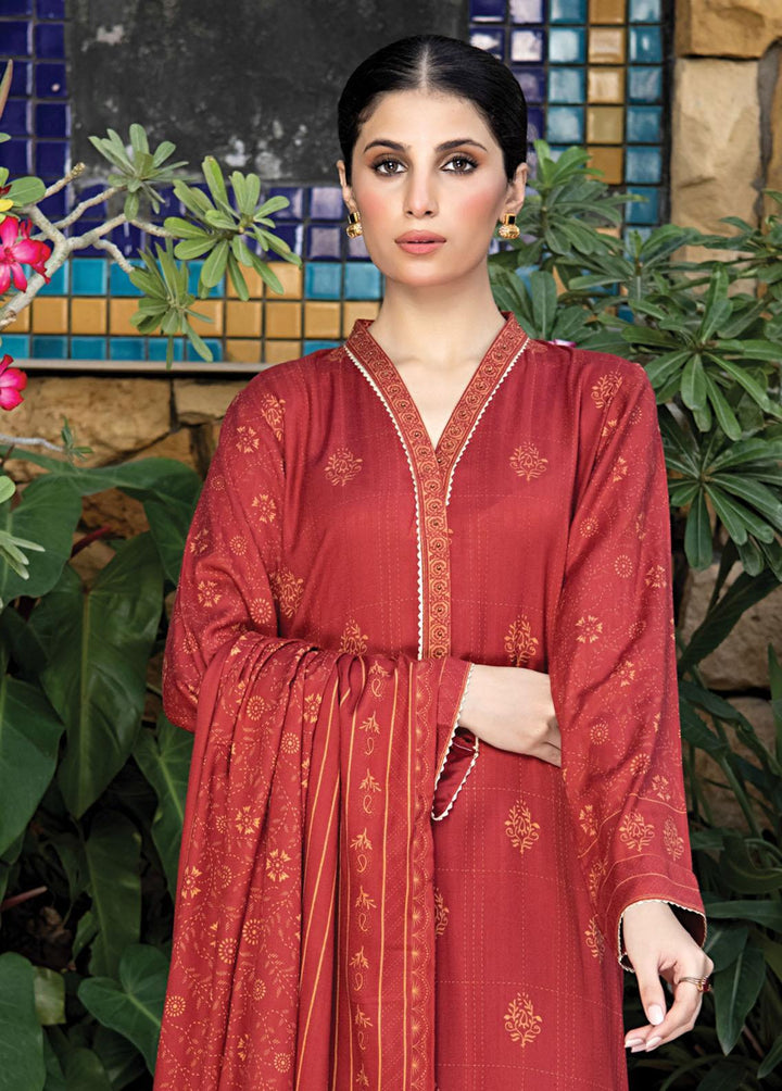 Lakhany Printed Woven Suits Unstitched 3 Piece LSM22-CV2 CVC-1010-A - Winter Collection