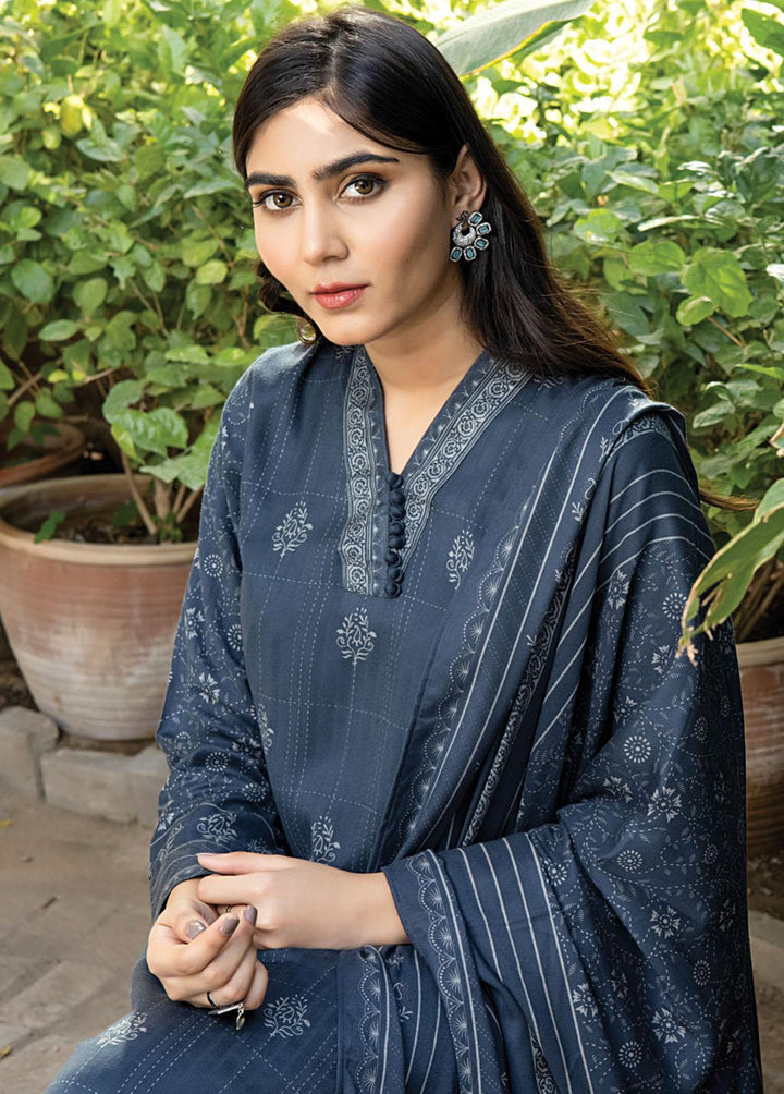 Lakhany Printed Woven Suits Unstitched 3 Piece LSM22-CV2 CVC-1010-C - Winter Collection