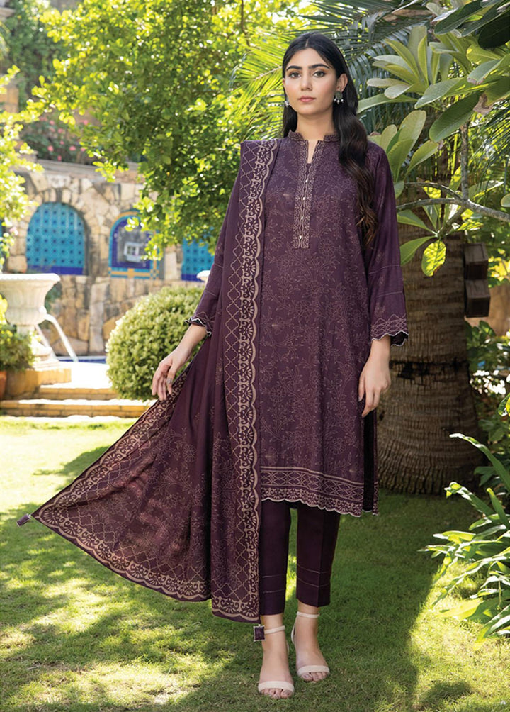 Lakhany Printed Woven Suits Unstitched 3 Piece LSM22-CV2 CVC-1012-B - Winter Collection