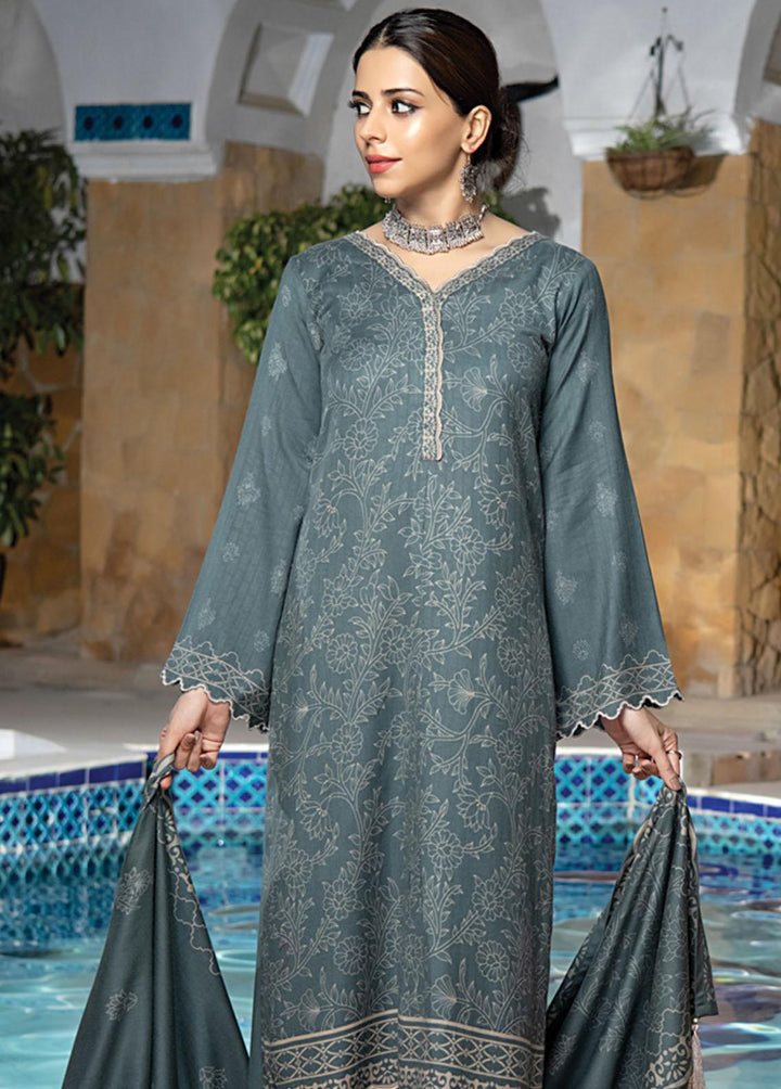 Lakhany Printed Woven Suits Unstitched 3 Piece LSM22-CV2 CVC-1012-C - Winter Collection