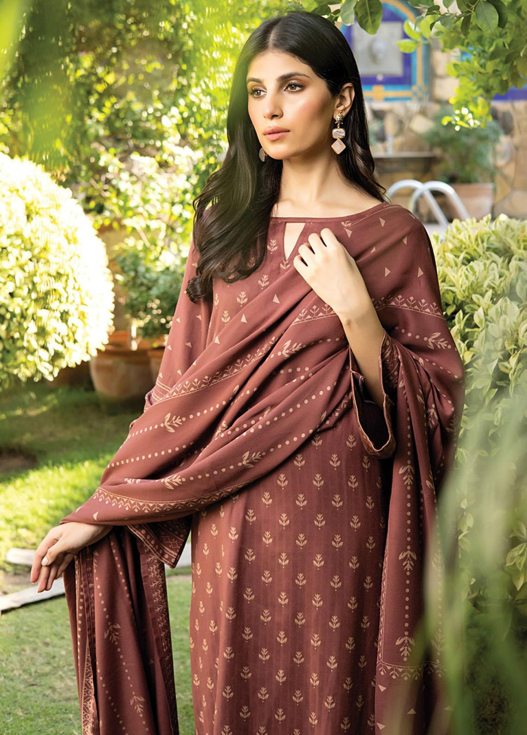 Lakhany Printed Woven Suits Unstitched 3 Piece LSM22-CV2 CVC-1015-A - Winter Collection