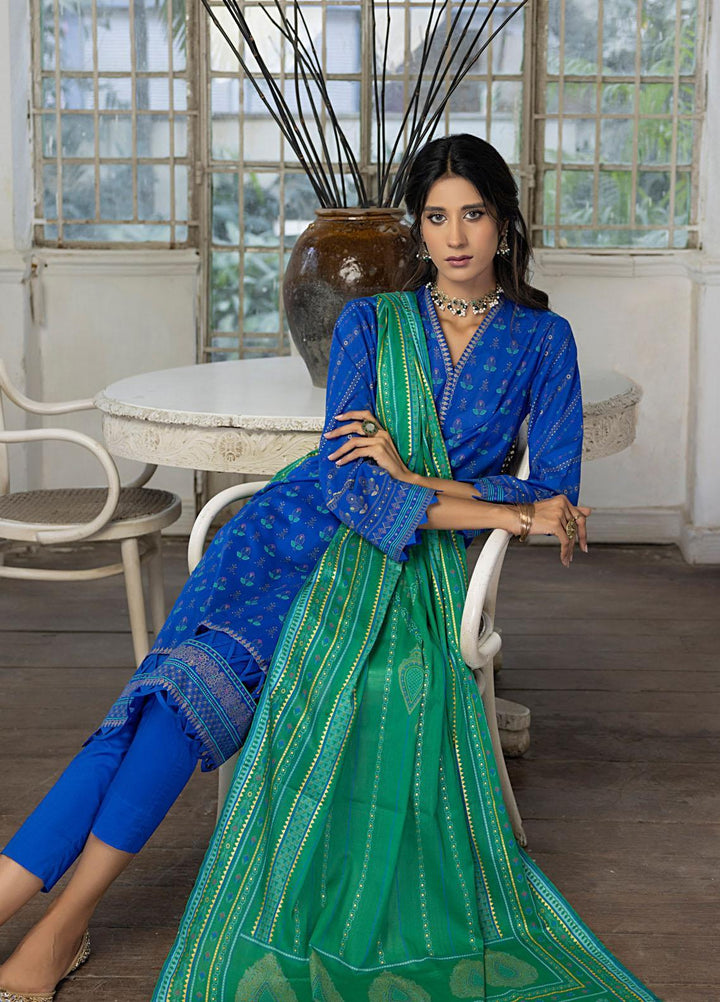 Lakhany Printed Lawn Suits Unstitched 3 Piece LSM23D DPC-EA-0421 - Summer Collection