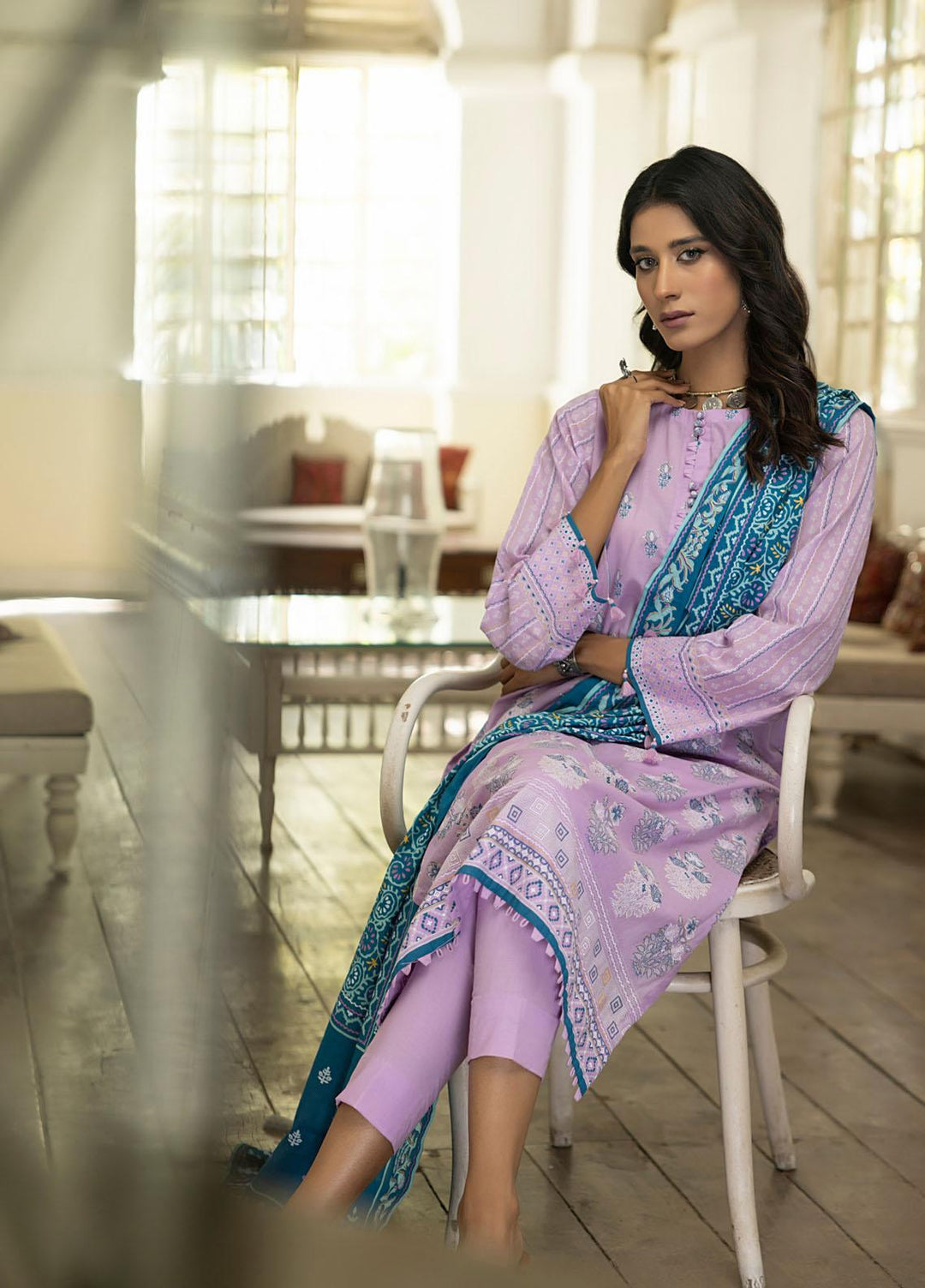 Lakhany Printed Lawn Suits Unstitched 3 Piece LSM23D DPC-ZH-0023 - Summer Collection