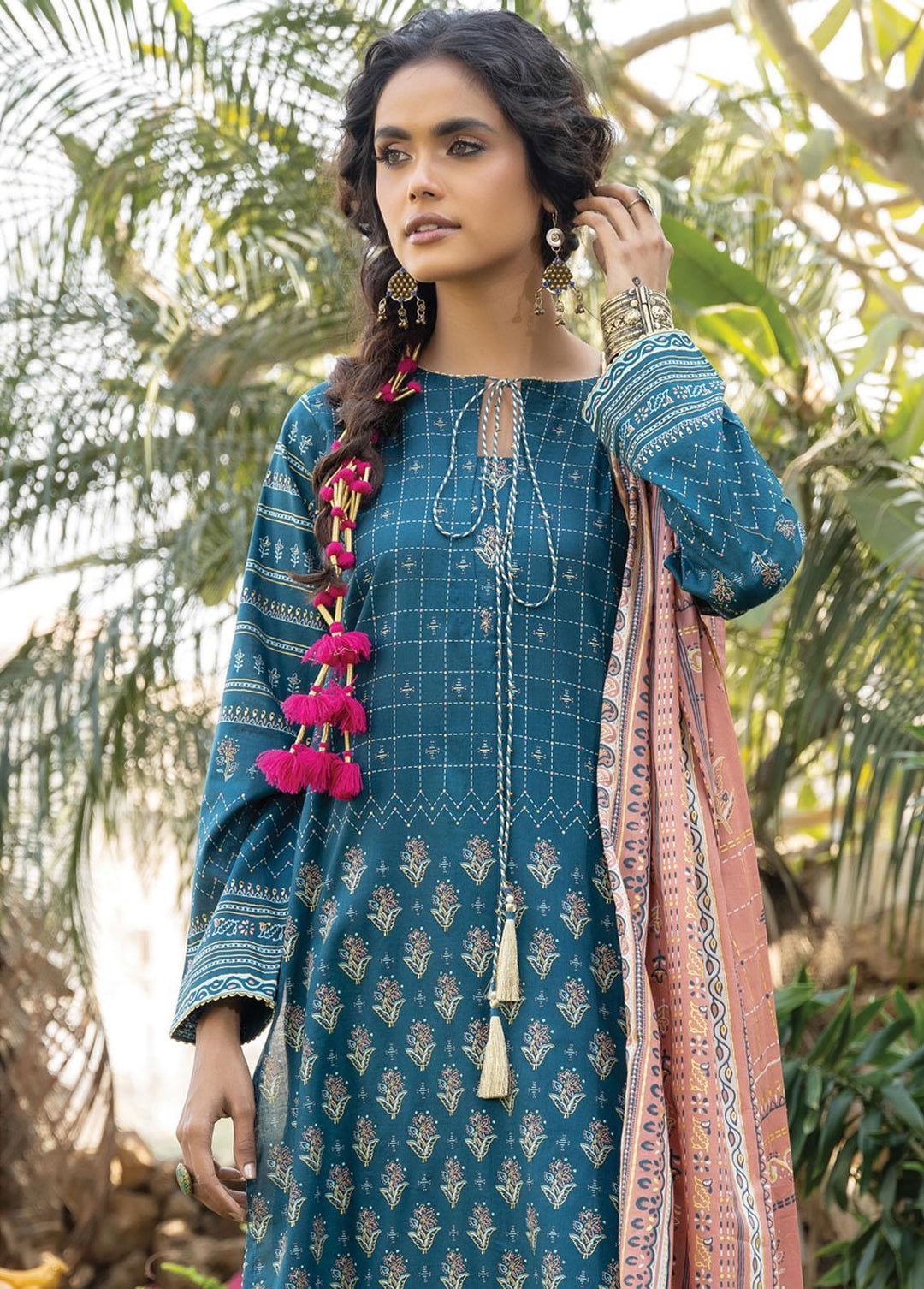 Dareechay By Lakhany Printed Lawn Suits Unstitched 3 Piece LSM22D DPC-3005 - Summer Collection