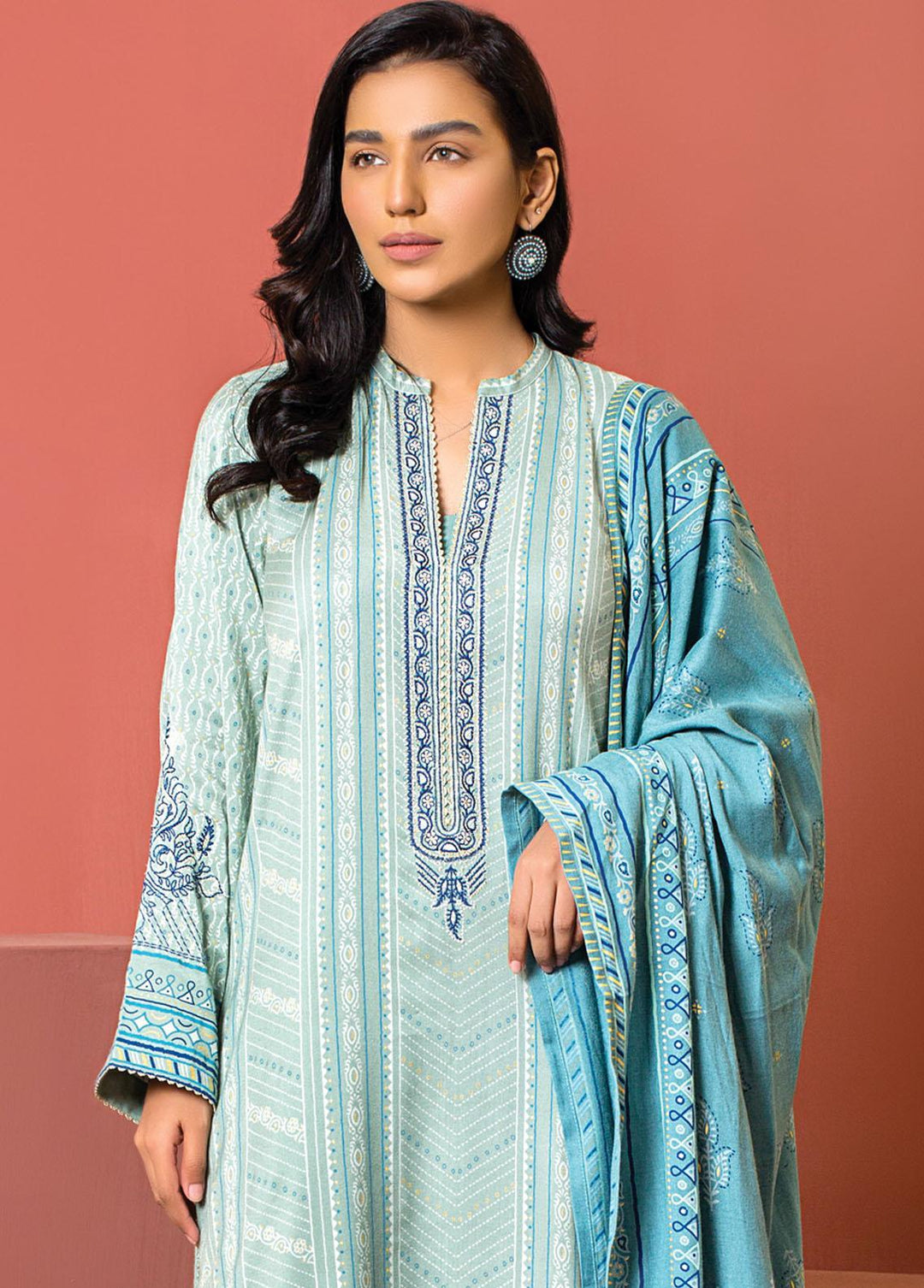 Dareechay By Lakhany Embroidered  Suits Unstitched 3 Piece LSM22DE DEC-EA-0387 - Winter Collection