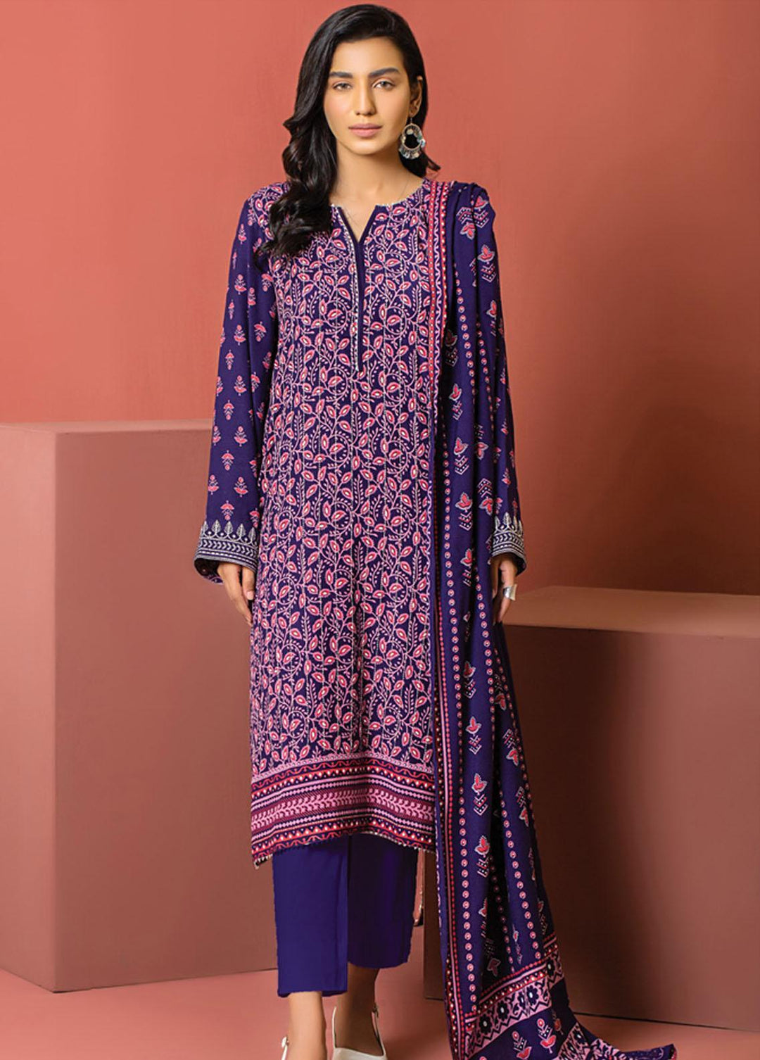 Dareechay By Lakhany Embroidered  Suits Unstitched 3 Piece LSM22DE DEC-SR-0056 - Winter Collection