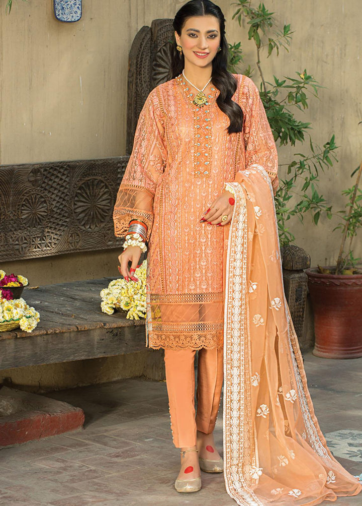 Lakhany Embroidered NetSuit Unstitched 3 Piece LSM22E EDE-7113 - Eid Collection