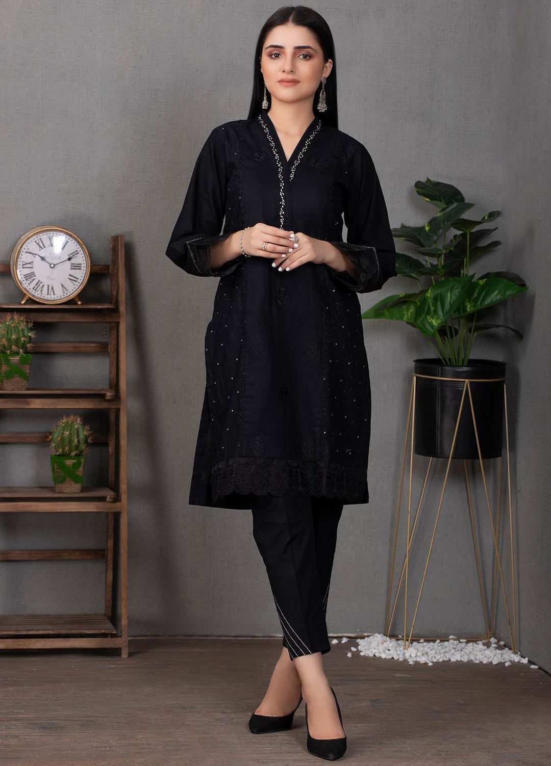 Lakhany Pret Embroidered  Cotton Kurties LSM21EB LSM-2202