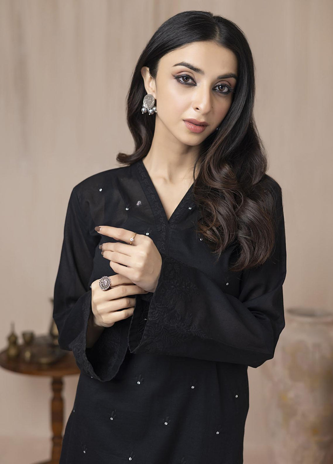 Lakhany Casual Pret Embroidered Cambric Shirt LG-SK-0035-W-EMB-1P