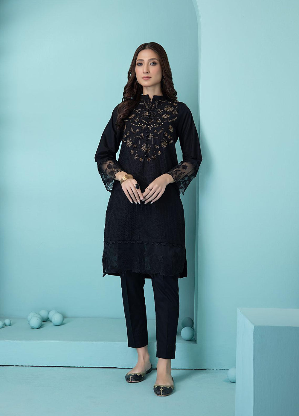 Lakhany Pret Embroidered Cambric Shirt LSM-2913