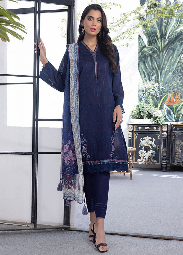 Lakhany Embroidered Lawn Suit Unstitched 3 Piece LSM24S2 LG-IZ-0122 - Summer Collection