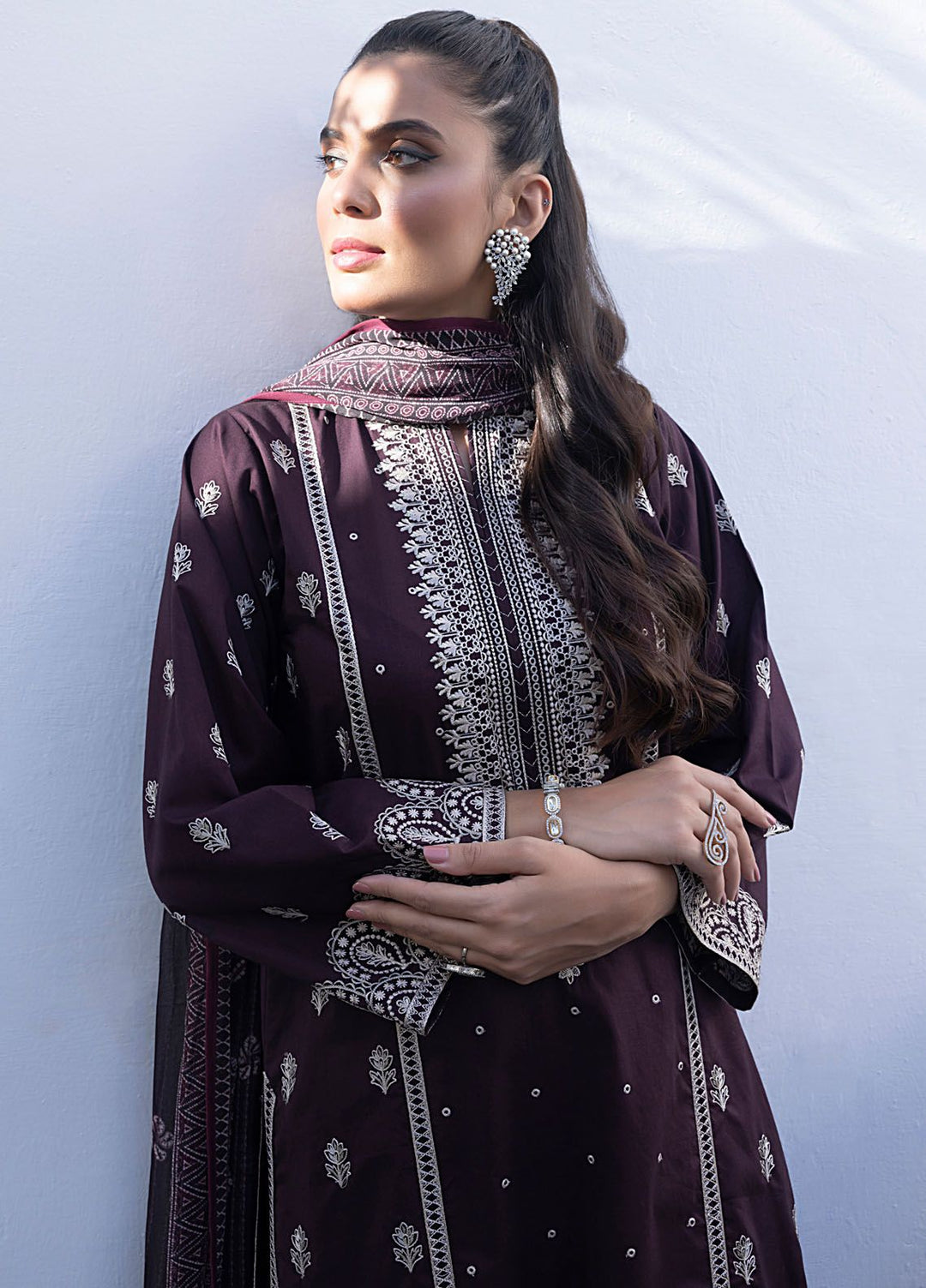 Lakhany Embroidered Lawn Suit Unstitched 3 Piece LSM24S2 LG-RL-0013 - Summer Collection
