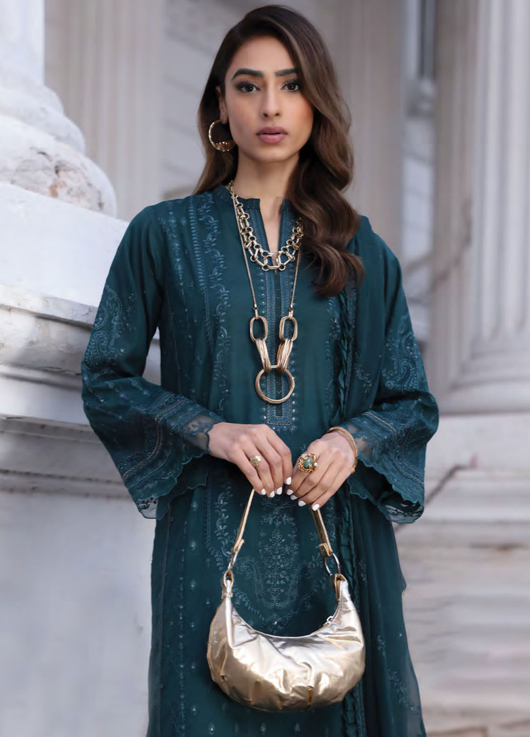 Lakhany Embroidered Dobby Suits Unstitched 3 Piece LSM24S LG-AM-0056 - Spring Summer Collection