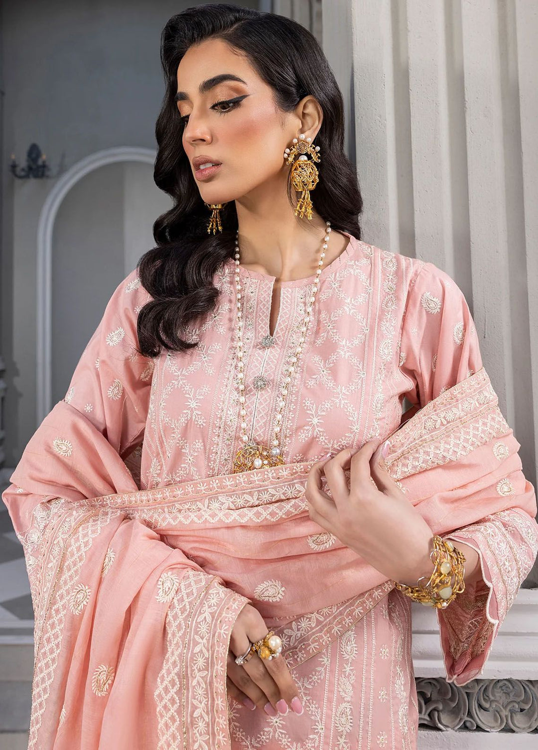 Lakhany Embroidered Lawn Suits Unstitched 3 Piece LSM24E LG-AM-0060 - Eid Collection