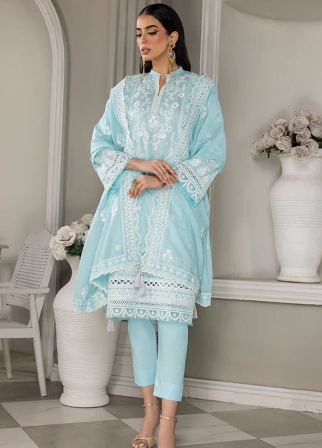 Lakhany Embroidered Lawn Suits Unstitched 3 Piece LSM24E LG-RM-0044 - Eid Collection