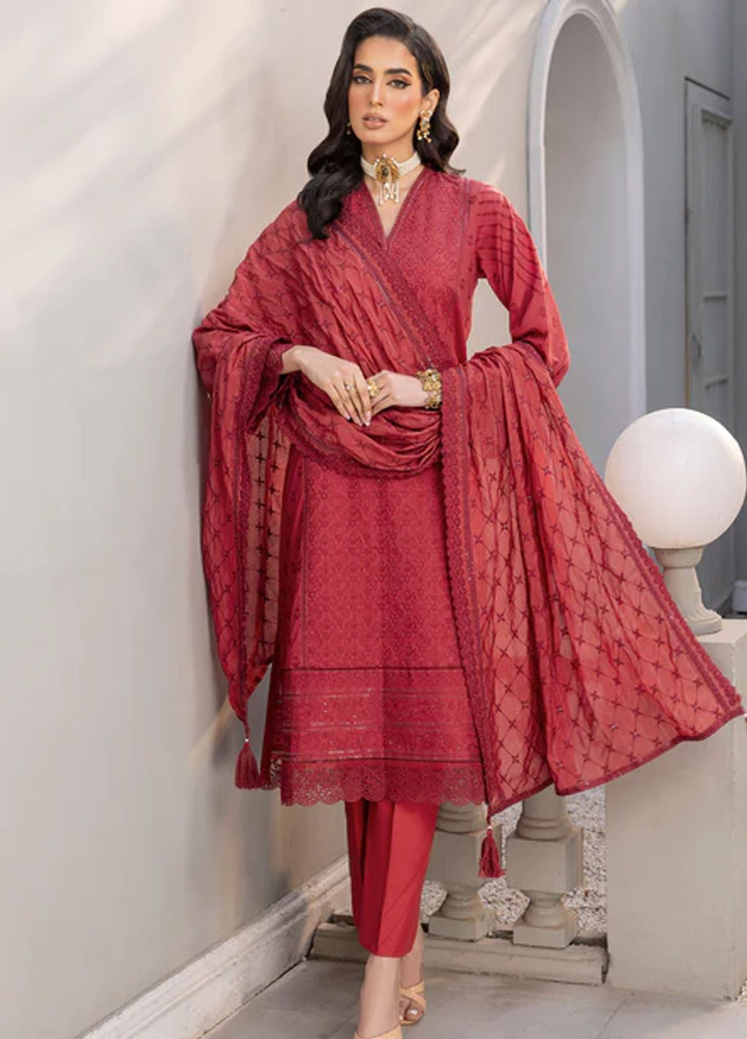 Lakhany Embroidered Lawn Suits Unstitched 3 Piece LSM24E LG-SR-0168 - Eid Collection