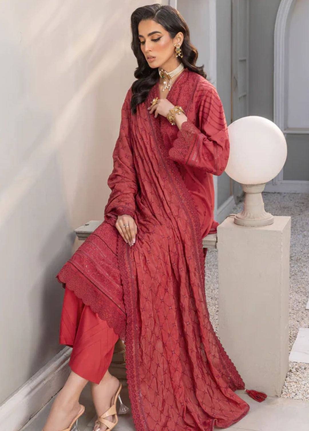 Lakhany Embroidered Lawn Suits Unstitched 3 Piece LSM24E LG-SR-0168 - Eid Collection