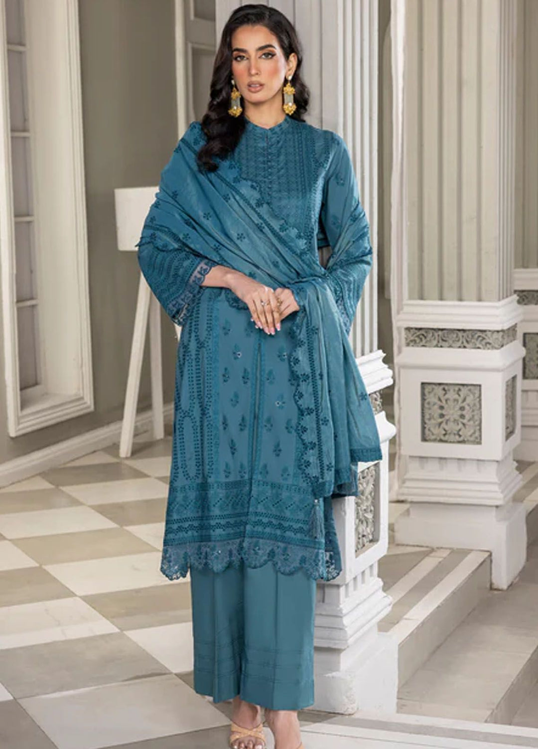 Lakhany Embroidered Lawn Suits Unstitched 3 Piece LSM24E LG-SR-0170 - Eid Collection