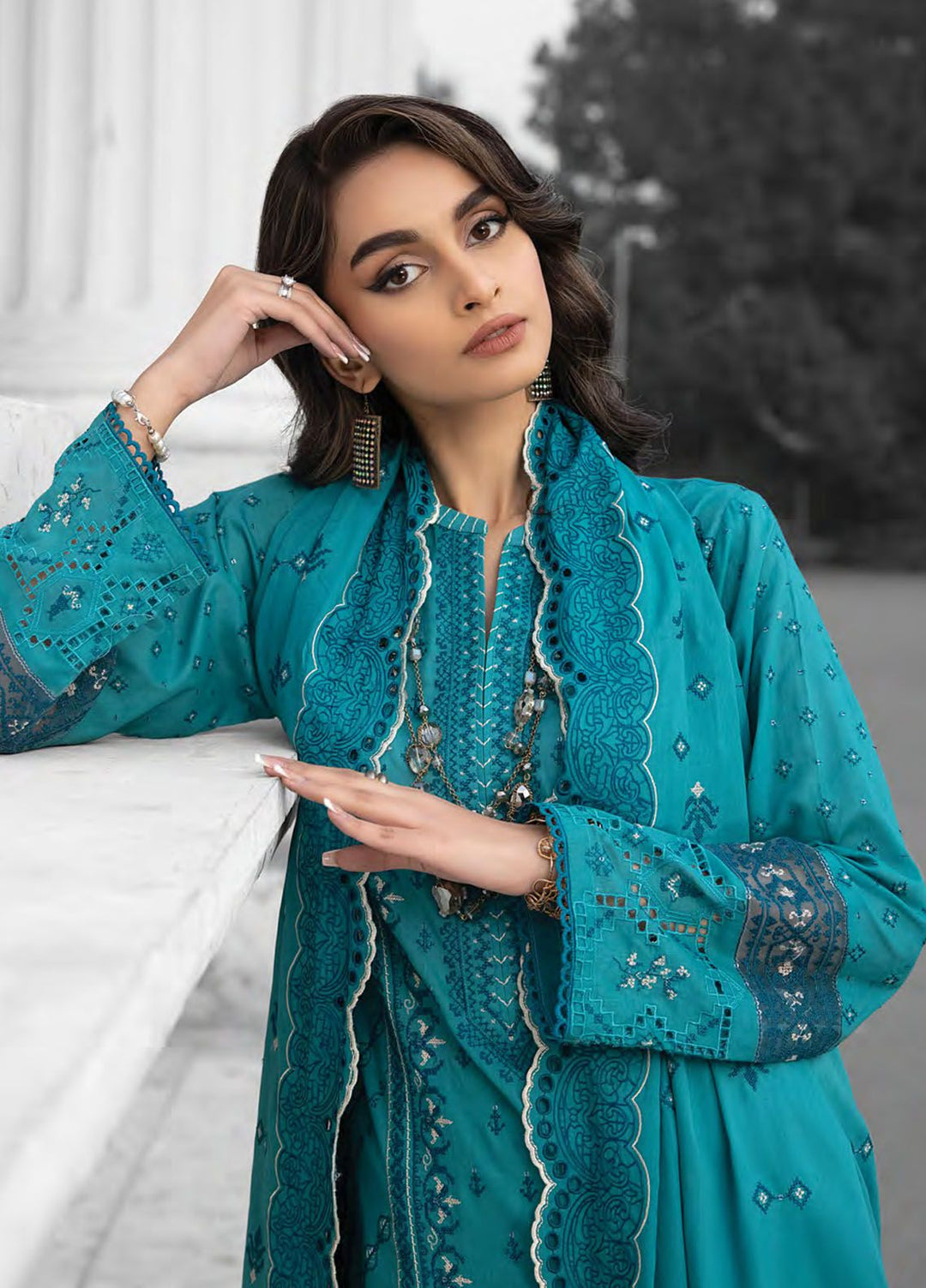 Lakhany Embroidered Lawn Suits Unstitched 3 Piece LSM24S LG-AA-0017 - Spring Summer Collection