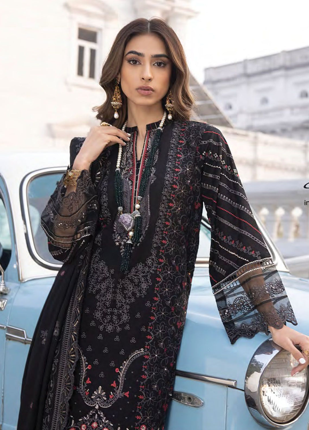 Lakhany Embroidered Lawn Suits Unstitched 3 Piece LSM24S LG-AM-0022 - Spring Summer Collection