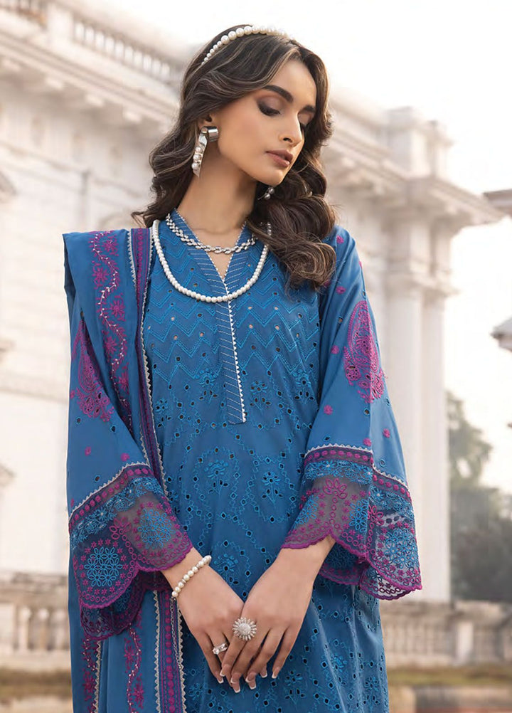 Lakhany Embroidered Lawn Suits Unstitched 3 Piece LSM24S LG-EA-0460 - Spring Summer Collection