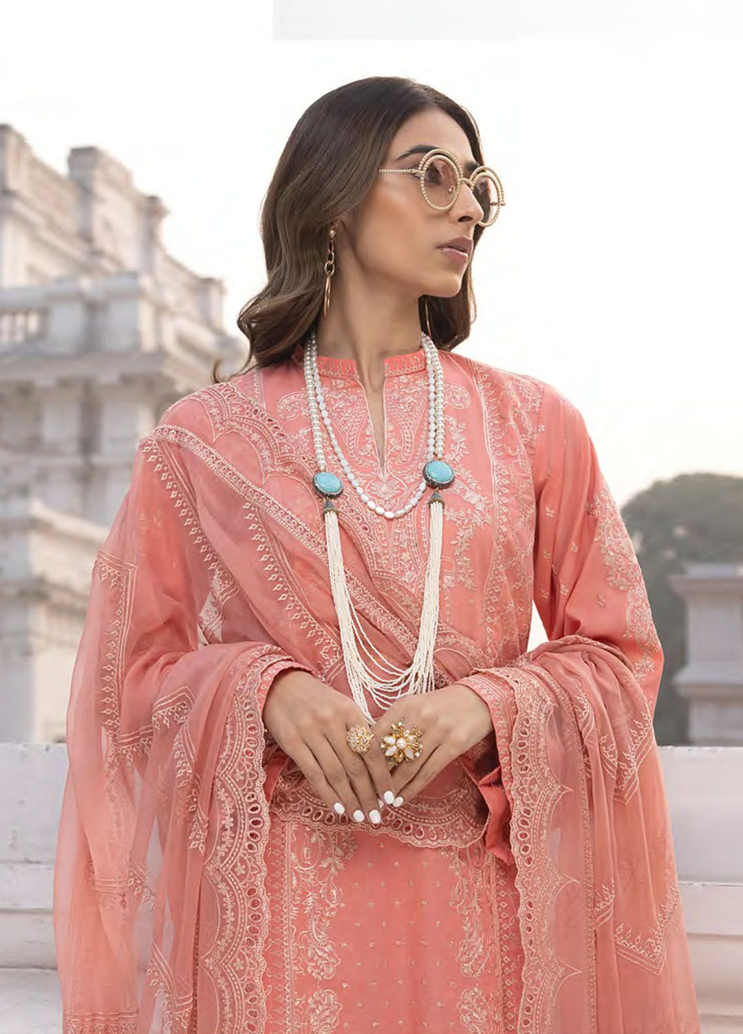 Lakhany Embroidered Lawn Suits Unstitched 3 Piece LSM24S LG-SR-0177 - Spring Summer Collection
