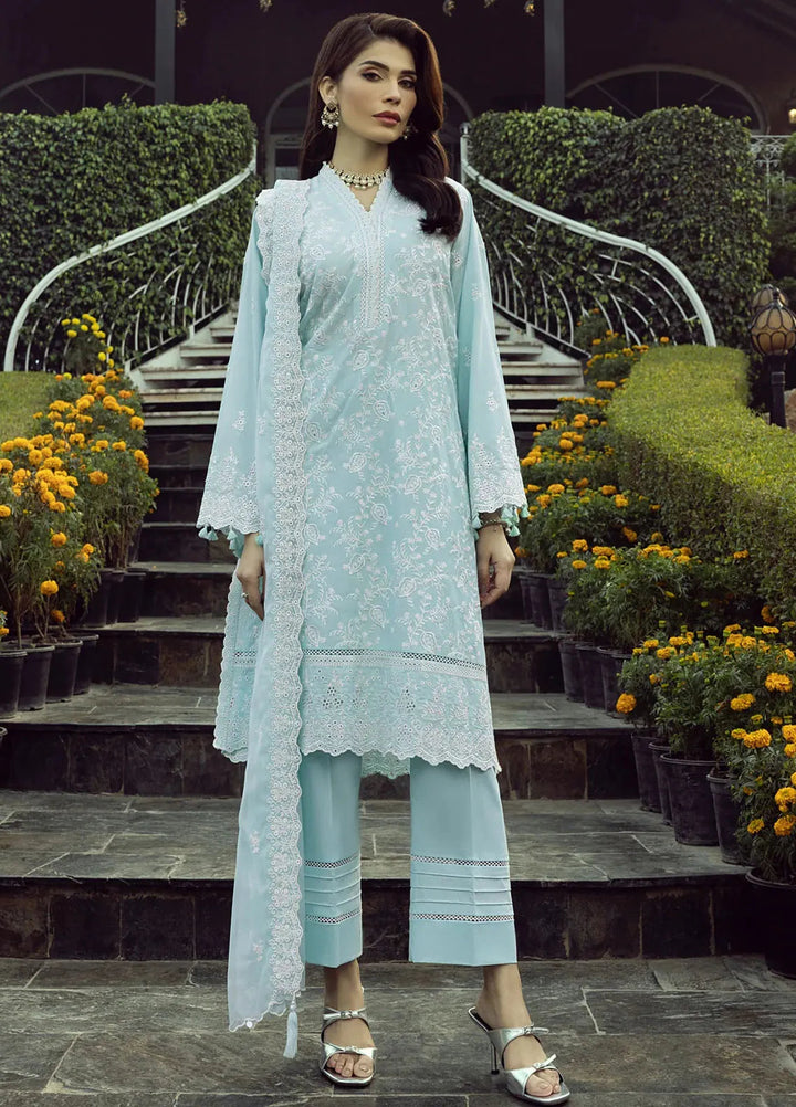 Lakhany Embroidered Lawn Suits Unstitched 3 Piece LSM25EL LG-IZ-0308 - Eid Collection