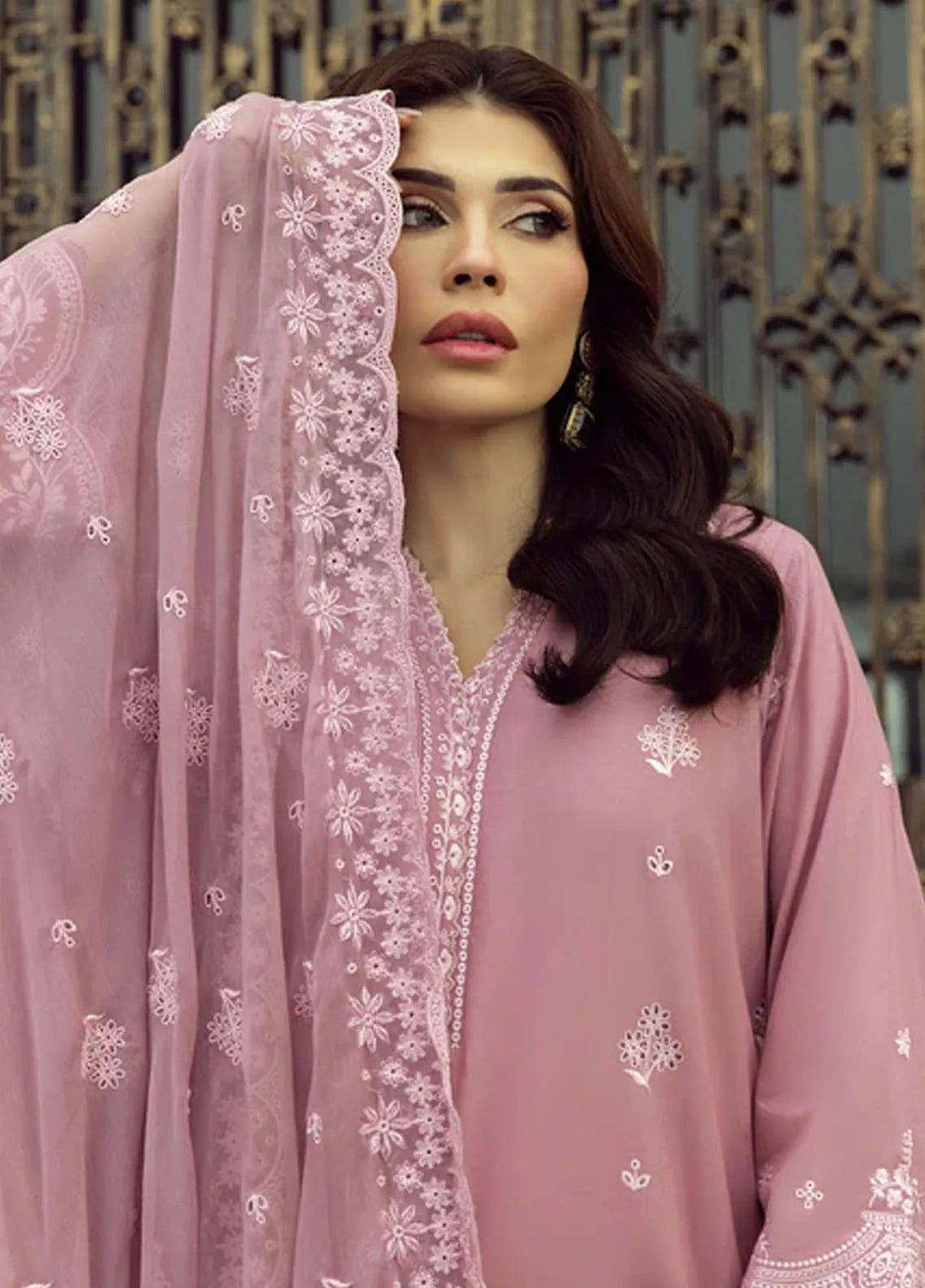 Lakhany Embroidered Lawn Suits Unstitched 3 Piece LSM25EL LG-RL-0169 - Eid Collection