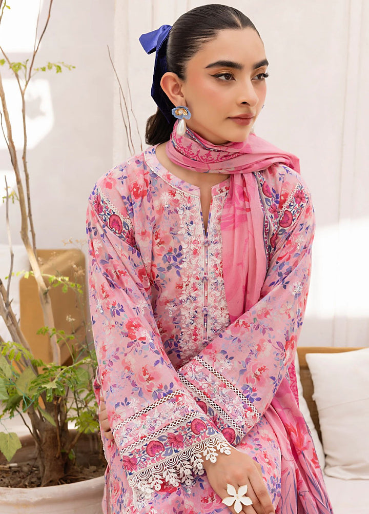 Lakhany Embroidered Lawn Suits Unstitched 3 Piece LSM25ES LG-AR-0158 - Summer Collection