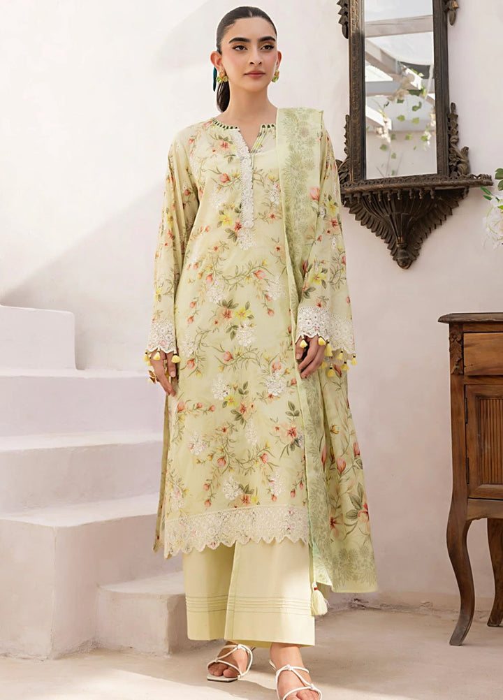Lakhany Embroidered Lawn Suits Unstitched 3 Piece LSM25ES LG-AR-0159 - Summer Collection