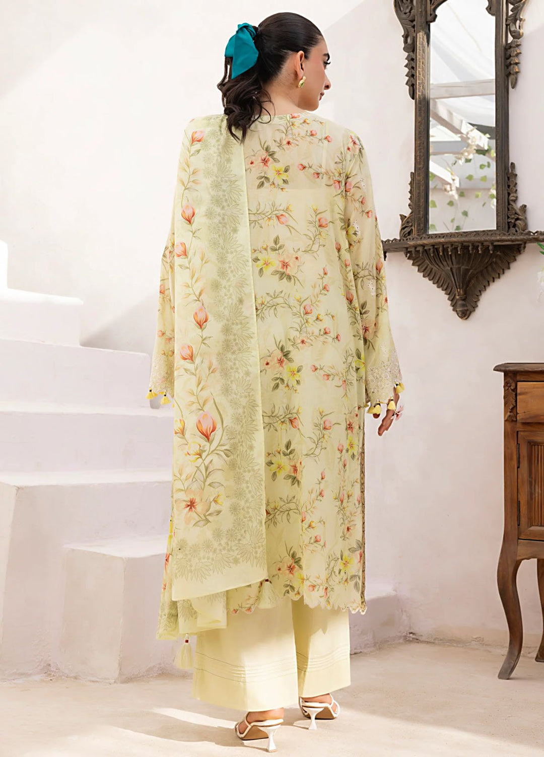 Lakhany Embroidered Lawn Suits Unstitched 3 Piece LSM25ES LG-AR-0159 - Summer Collection