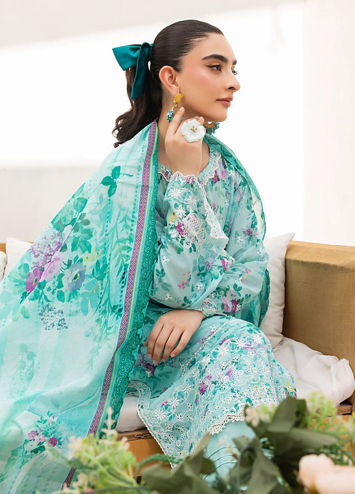 Lakhany Embroidered Lawn Suits Unstitched 3 Piece LSM25ES LG-RL-0203 - Summer Collection