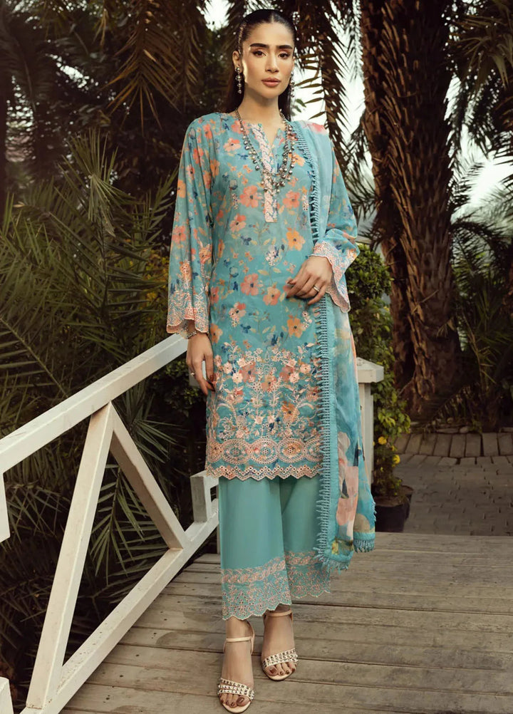 Lakhany Embroidered Lawn Suits Unstitched 3 Piece LSM25SE LG-AR-0087 - Summer Collection
