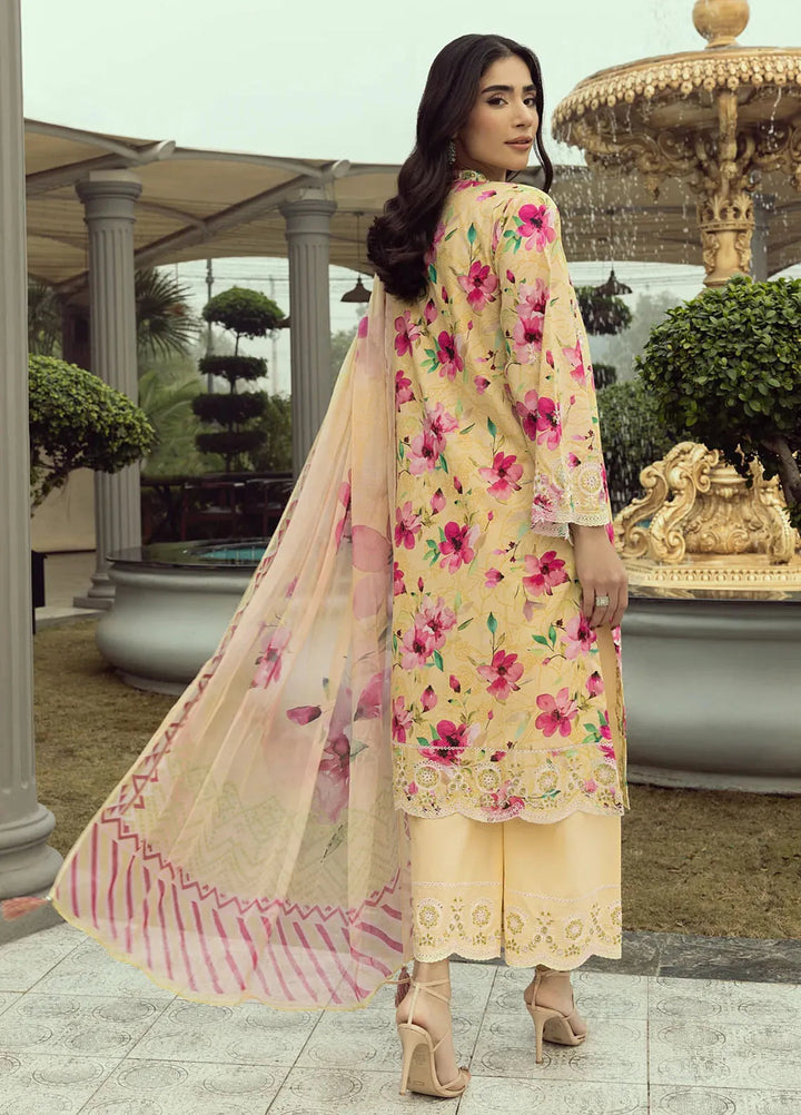 Lakhany Embroidered Lawn Suits Unstitched 3 Piece LSM25SE LG-AR-0099 - Summer Collection