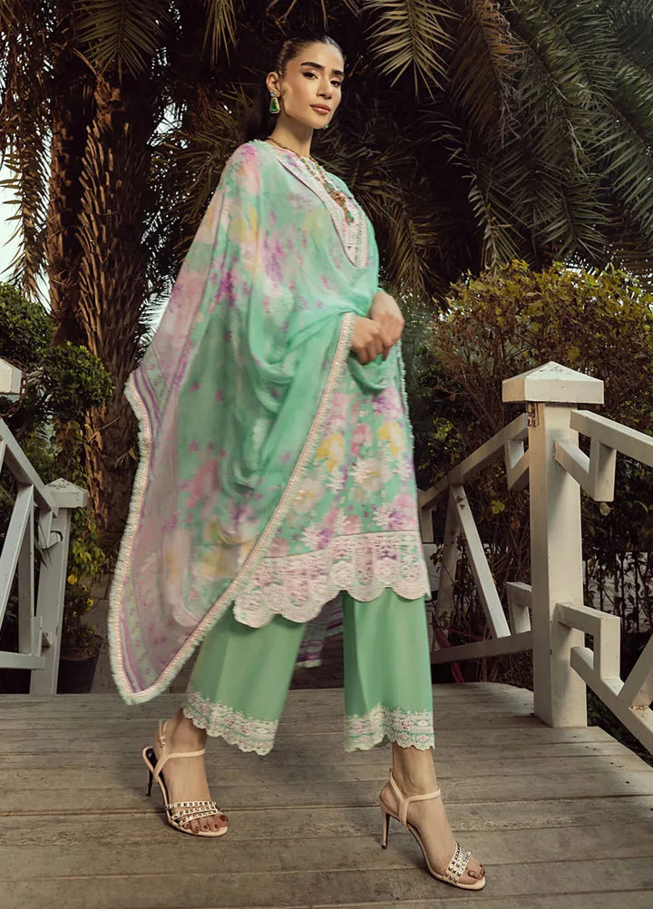 Lakhany Embroidered Lawn Suits Unstitched 3 Piece LSM25SE LG-IZ-0282 - Summer Collection